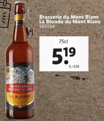 Brasserie du mont blanc la blonde du mont blanc