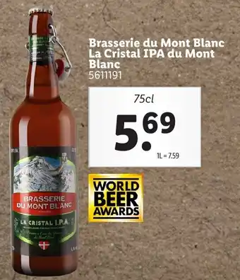 Lidl Brasserie du mont blanc la cristal ipa du mont blanc offre