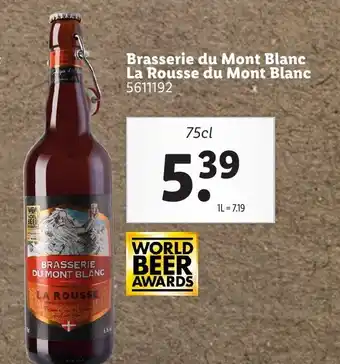 Brasserie du mont blanc la rousse du mont blanc