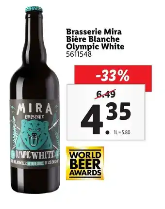 Brasserie mira bière blanche olympic white