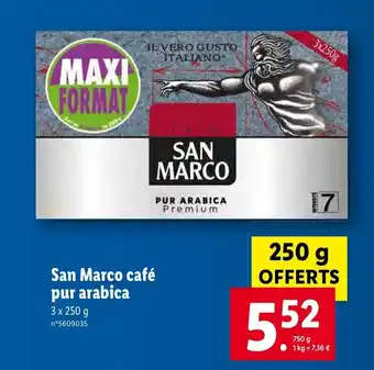 Lidl San marco café pur arabica offre