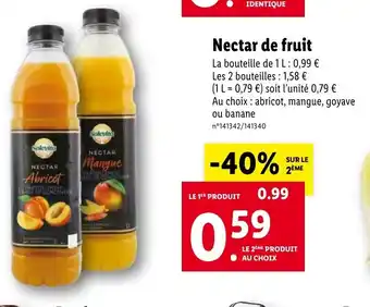 Lidl Nectar de fruit offre
