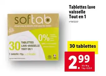Lidl Tablettes lave vaisselle tout en 1 offre