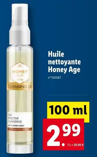 Lidl Huile nettoyante honey age offre