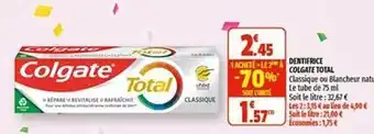 Coccinelle Express Dentifrice Colgate Total offre