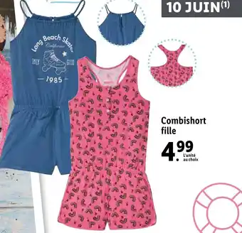Lidl Combishort fille offre