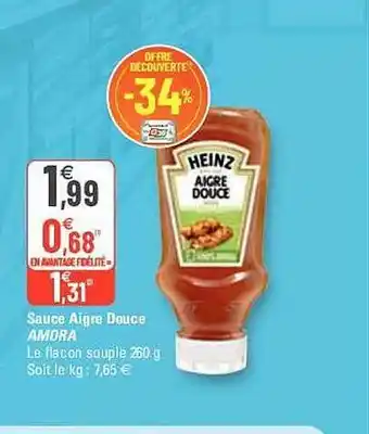 G20 Sauce Aigre Douce Amora offre