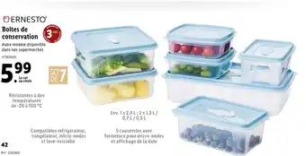 Lidl Boîtes de conservation offre
