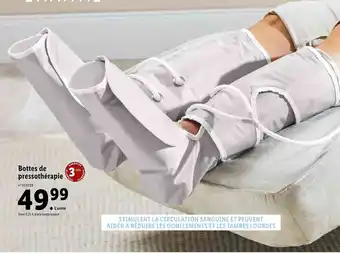 Lidl Bottes de pressothérapie offre
