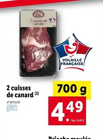 Lidl 2 cuisses de canard offre