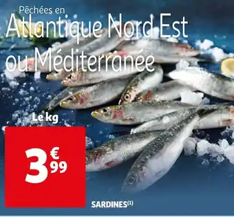 Auchan Pêchées en Atlantique Nord est ou Méditerranee Sardines offre