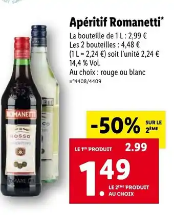 Lidl Apéritif romanetti* offre