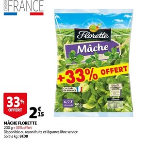 Auchan Mâche Florette offre