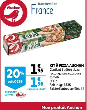 Auchan Kit à Pizza Auchan offre