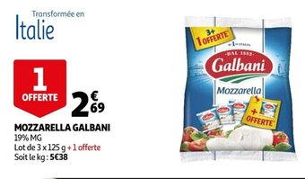 Auchan Mozzarella Galbani offre