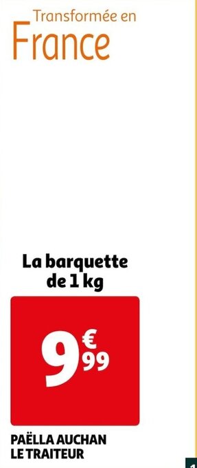 Auchan Paëlla Auchan Le Traiteur offre
