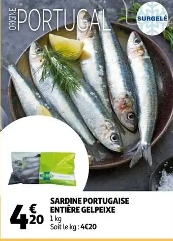 Auchan Sardine Portugaise Entière Gelpeixe offre