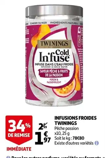 Auchan Infusions Froides Twinings offre