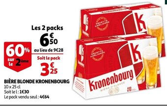 Auchan Bière Blonde Kronenbourg offre