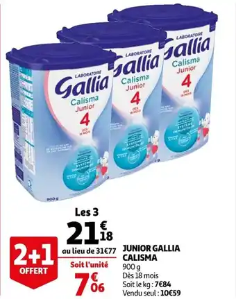 Auchan Junior Gallia Calisma offre