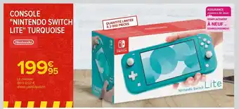 Carrefour Console Nintendo Switch Lite Turquoise offre