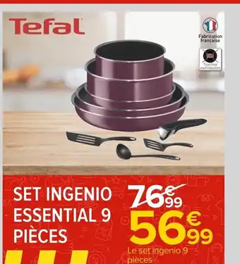 Carrefour Tefal Set Ingenio Essential 9 Pièces offre