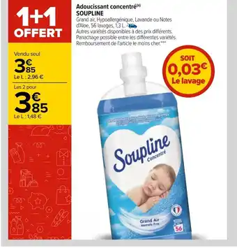 Carrefour Soupline Adoucissant Concentré offre