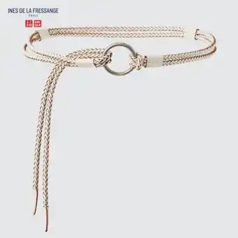 Ceinture fine tressée ines de la fressange femme