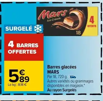 Carrefour Barres Glacées Mars offre