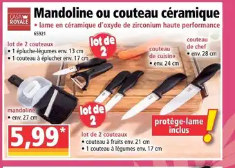 Norma Mandoline ou couteau céramique offre
