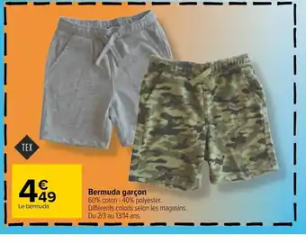 Carrefour Bermuda Garçon offre