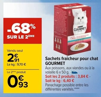 Carrefour Gourmet Sachets Fraîcheur Pour Chat offre