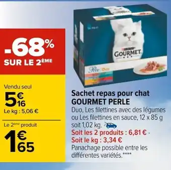 Carrefour Gourmet Perle Sachet Repas Pour Chat offre
