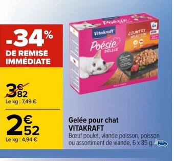 Carrefour Vitakraft Gelée Pour Chat offre