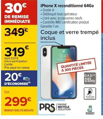 iPhone X Reconditionné 64go