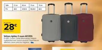 Carrefour Valises Rigides 2 Roues Access offre