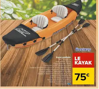 Carrefour Bestway Kayak Gonflable offre