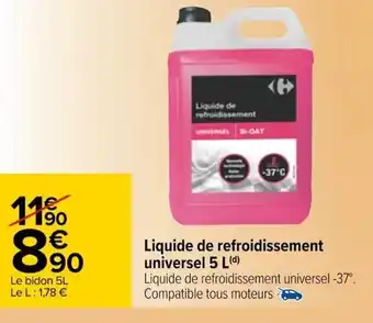 Carrefour Liquide de Refroidissement Universal 5L offre