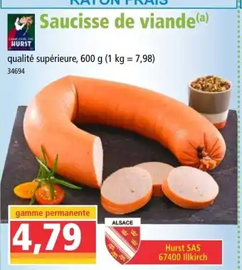 Norma Saucisse de viande offre
