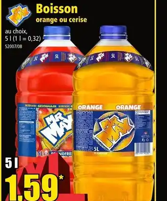 Norma Boisson orange ou cerise offre