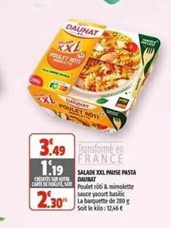 Coccimarket Salade Xxl Pause Pasta Daunat offre