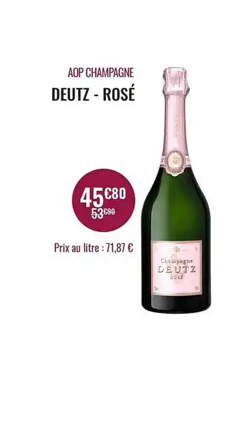 Nicolas Deutz-rosé Aop Champagne offre