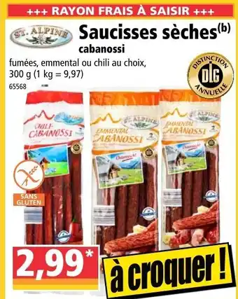 Norma Saucisses sèches cabanossi offre
