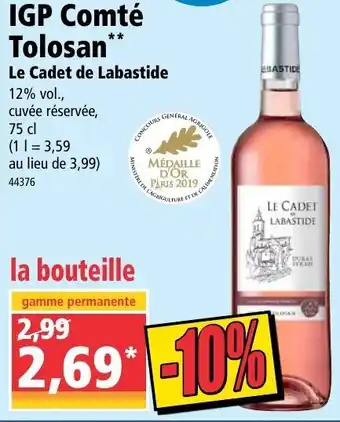 Norma Igp Comté Tolosan offre