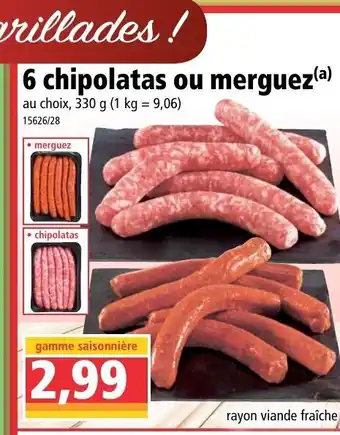 Norma 6 Chipolatas Ou Merguez offre