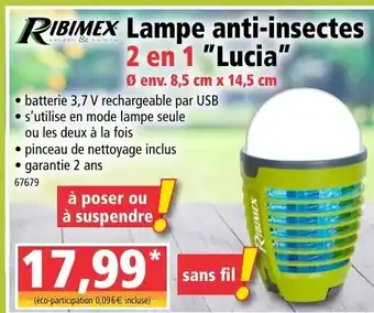 Norma Lampe Anti-Insectes Lucia offre