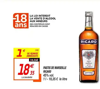 Netto Pastis De Marseille Ricard offre