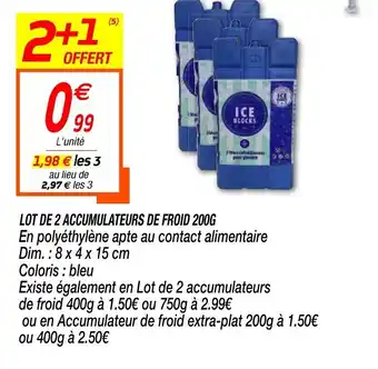 Netto Lot De 2 Accumulateurs De Froid 200G offre