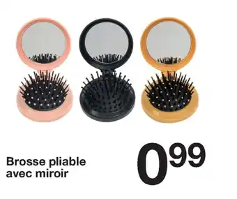 Zeeman Brosse pliable avec miroir offre