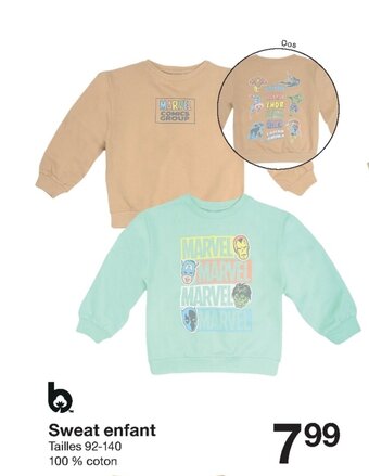 Zeeman Sweat enfant offre